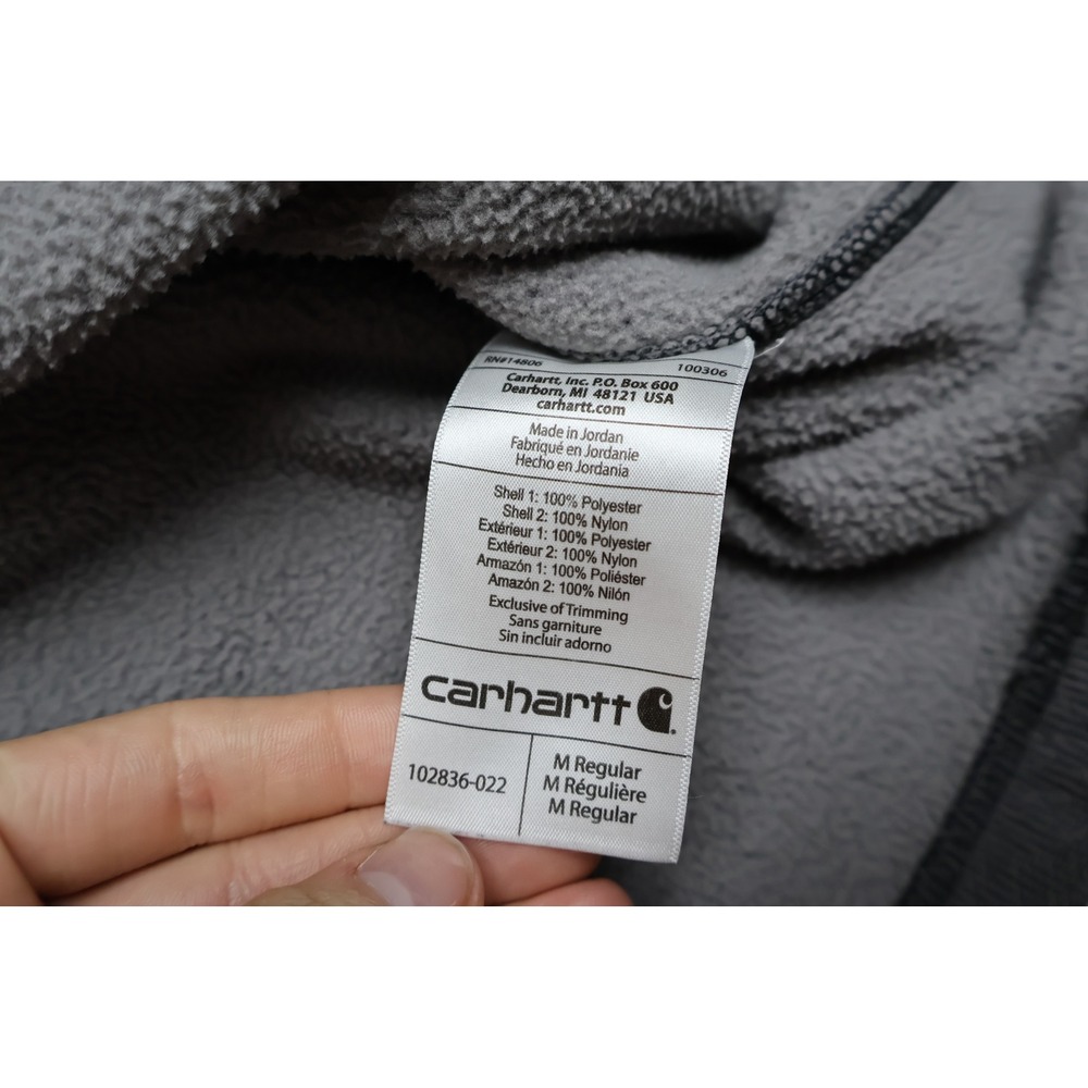 Carhartt Sweater Mens Medium Black Fallon 1/2 Zip Relaxed Fit Pullover Warm Soft - Picture 5 of 11